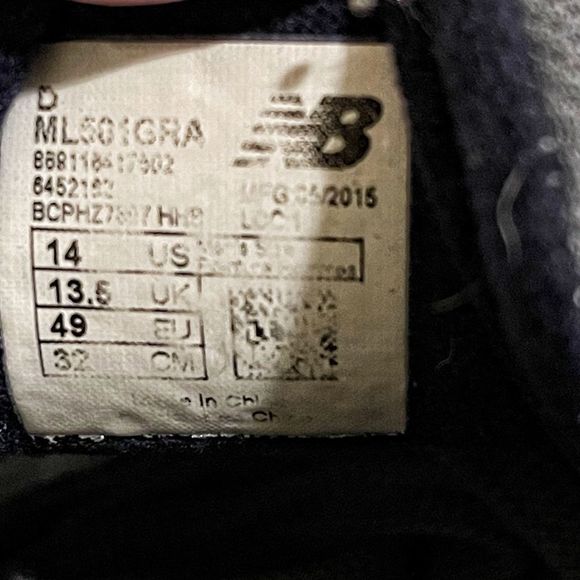 New Balance Mens 501 Modern Classic Sneakers ML501GRA Blue 14 - Picture 10 of 10